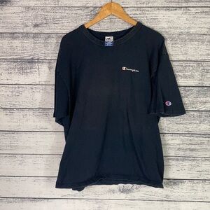 Vintage 90s Champion Navy Classic Tee Shirt Made In USA XXL